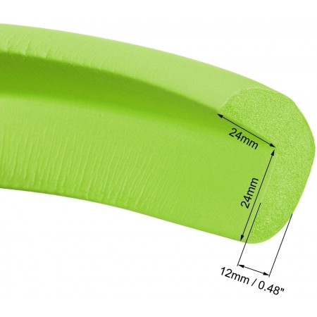 Meidong Baby Proofing Edge & Corner Guards Protector Set Child Safety Furniture Bumper Table Protectors Pre-Taped Corners Safe Edge & Corner Cushion [6.5ft Edge ] Green